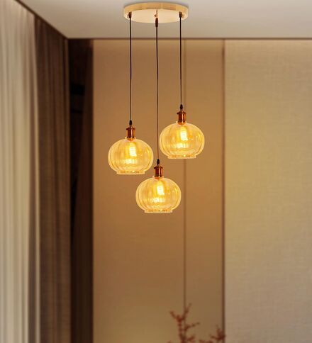 round cluster pendant light