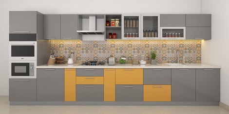 Straight Modular Kitchen Buy Straight Modular Kitchen Online In India At Best Prices Modular Kitchens Pepperfry