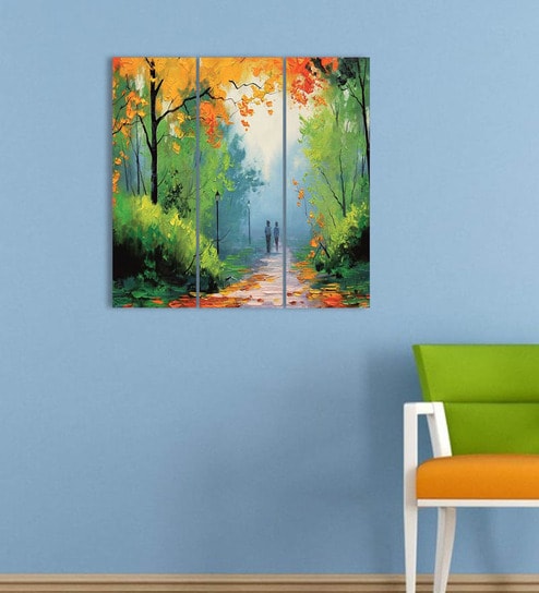 Buy Mdf 3 Panel A Couple With Nature Wall Decor By Go Hooked