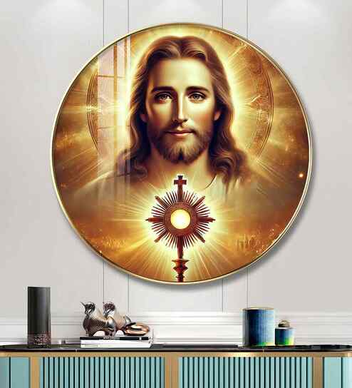 God Jesus Acrylic Round Wall Art