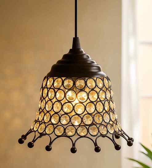 Godfrey Black Crystal Hanging Light by Homesake
