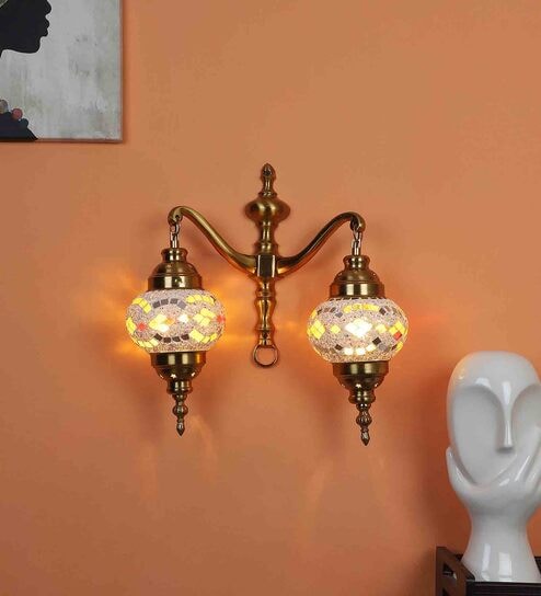 Imprisoned Gold Aluminium Wall Sconces