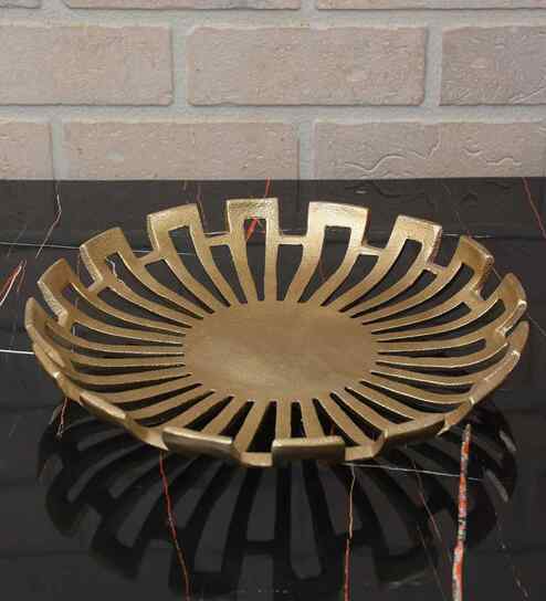 Gold Circlet Round Decor Tray