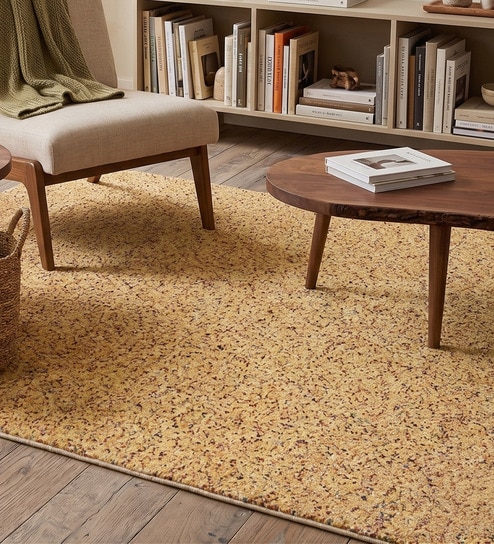 saral home Gold Cosmos Microfiber Backing 3X5 Ft Carpet-picture-38