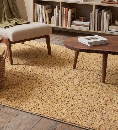 Gold Cosmos Microfiber Backing 4X6 Ft Floor Carpet-image-30