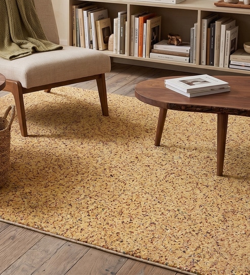 Gold Cosmos Microfiber Backing 5X7 Ft Floor Carpet-image-32