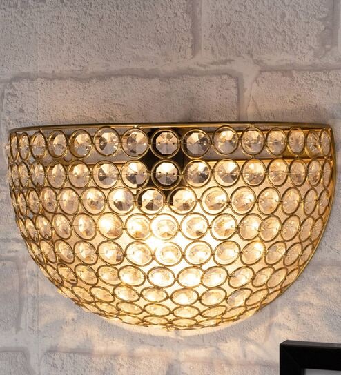 Gold Crystal Wall Light