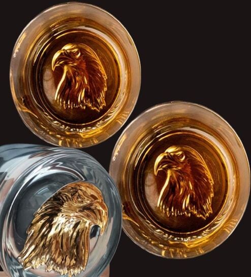 There's a Lion Inside - Double walled whiskey glass