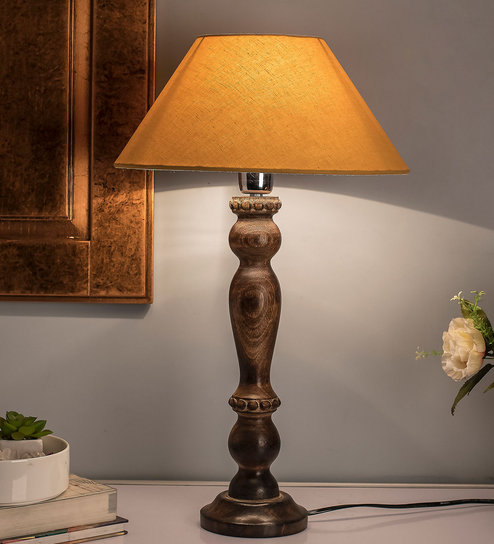 Gold Fabric Eureka Polka Table Lamp