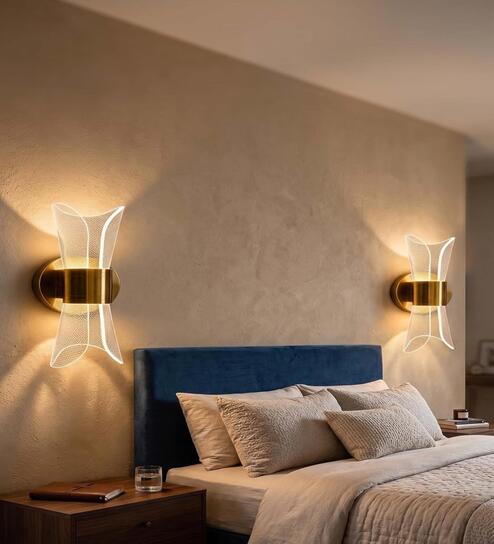 Gold Finish Modern Acrylic Sconce LED Wall Light