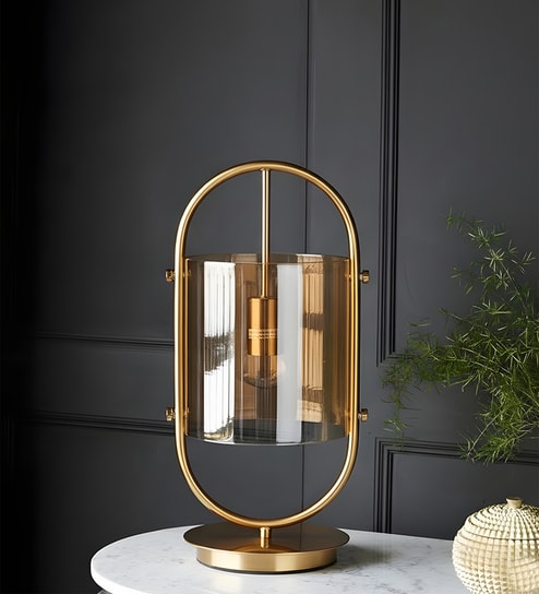 Gold Glass & metal Golden Aurora Halo Lamp
