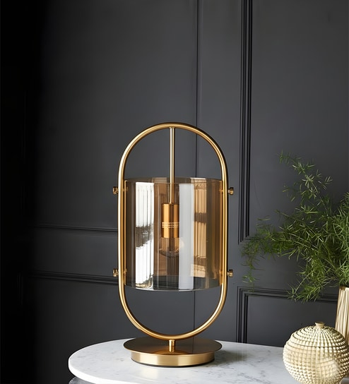 Gold Glass & metal Golden Aurora Halo Lamp