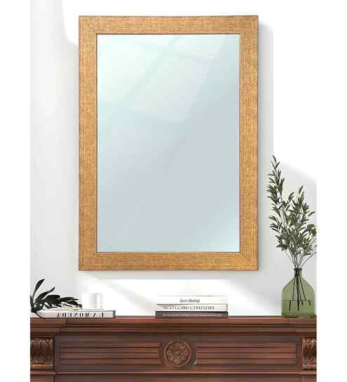 Gold Glass Bathroom Wall Mirror