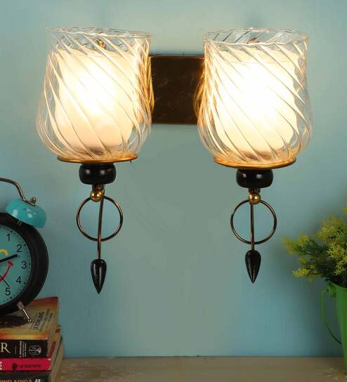 Diagon Gold Iron Wall Sconces by Eliante by Jainsons Lights