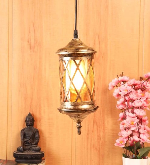 Castle Gold Metal Hanging Light by Foziq