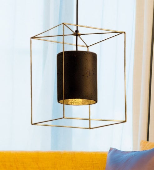 Glorious Gold Gold Ceramic Hanging Light