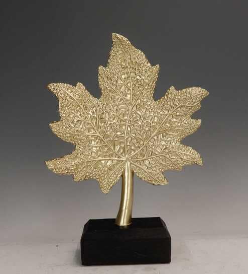 Gold Resin & Metal Maple Leaf