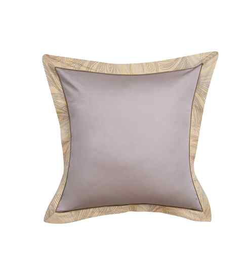 Gold Solid 400 TC Cotton 2 Pillow Case Euro Set