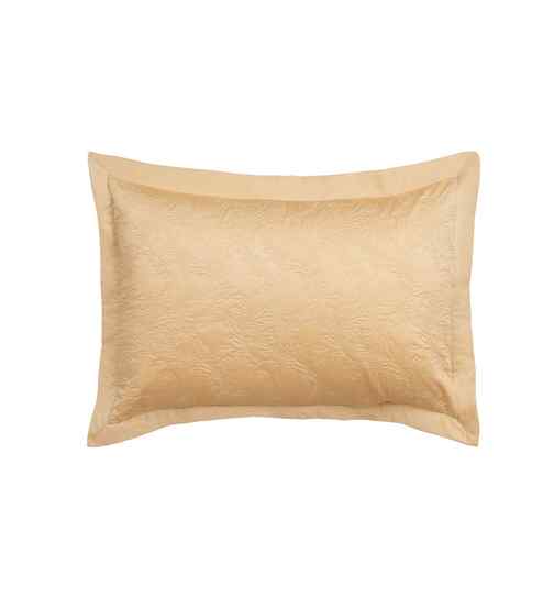 Gold Solid 400 TC Cotton Polyester 2 Pillow Sham Set