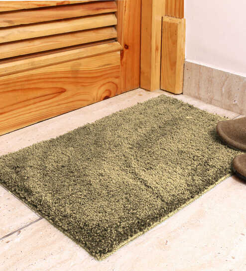 Gold Solid Microfibre 17x12 Inches AntiSkid Door Mat