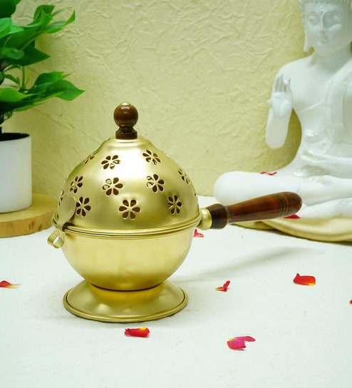 Gold Spritual Metal Dhoopdani