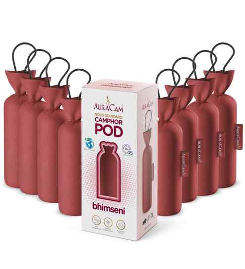 Gold Standard Camphor Pod Cone Bhimseni- Set of 8