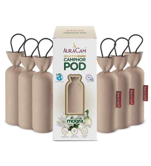 Gold Standard Camphor Pod Cone Mogra- Set of 6