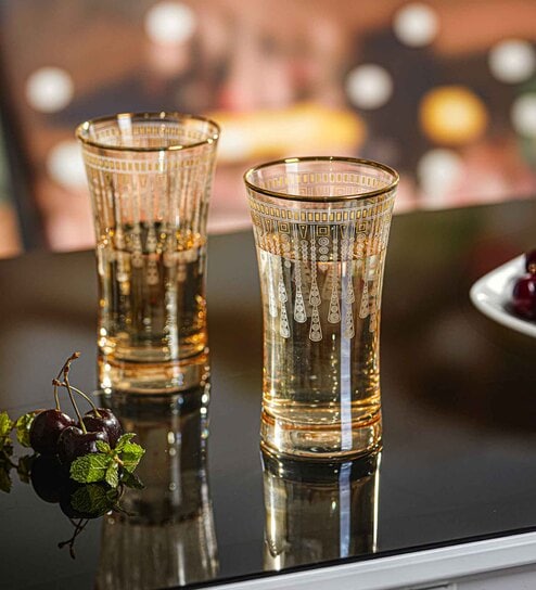 Golden Brilliance Highball Glass 220 Ml (Set Of 4)