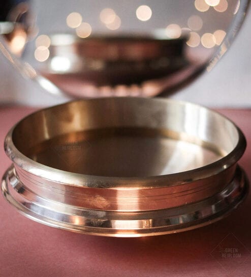 Gold Stainless Steel Induction Base 1 Ltr Cooking Pot by Green Heirloom