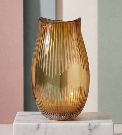 Golden Elysium Glass Vase