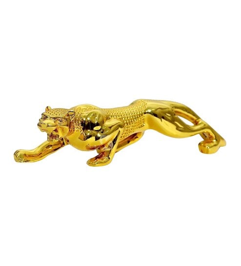 Golden Jaguar Showpiece Resin Figurine (Gold)