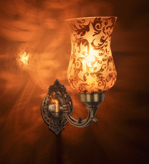 Golden Glass Mini Single Wall Scone By Fos Lighting