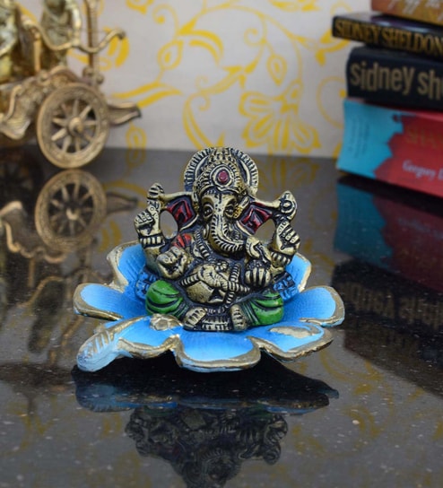 Golden Polyresin Lord Ganesha Statue By eCraftIndia