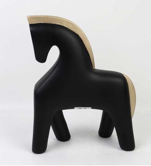 Whisper Horse Resin Artifact (Black & Gold)