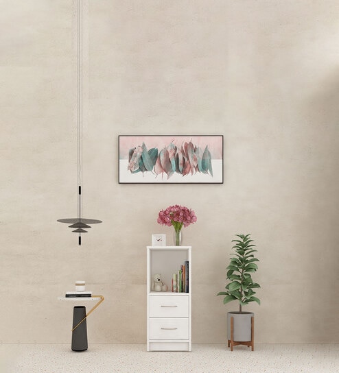 Golf Bedside Table in White Colour With Drawers