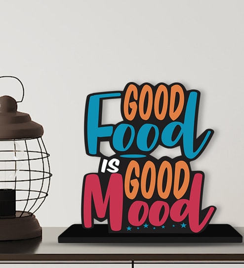 Good Food Is Good Mood Wooden Quote Sign Fun