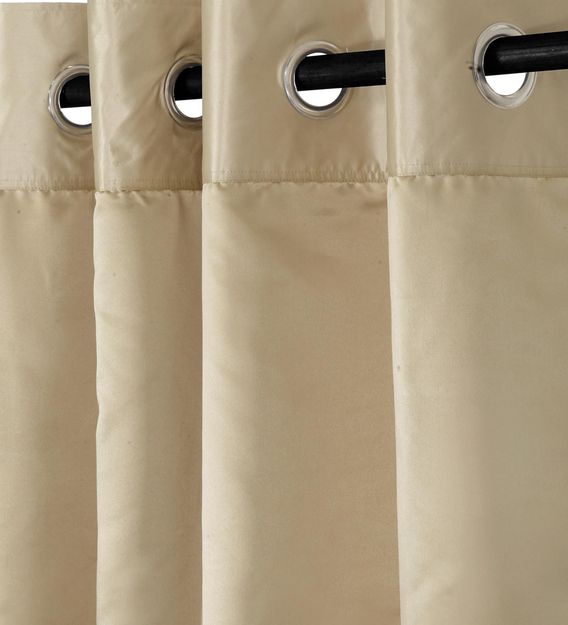 Buy Satin Blackout 9 Feet Eyelet Door Curtain By Eyda Online - Solid