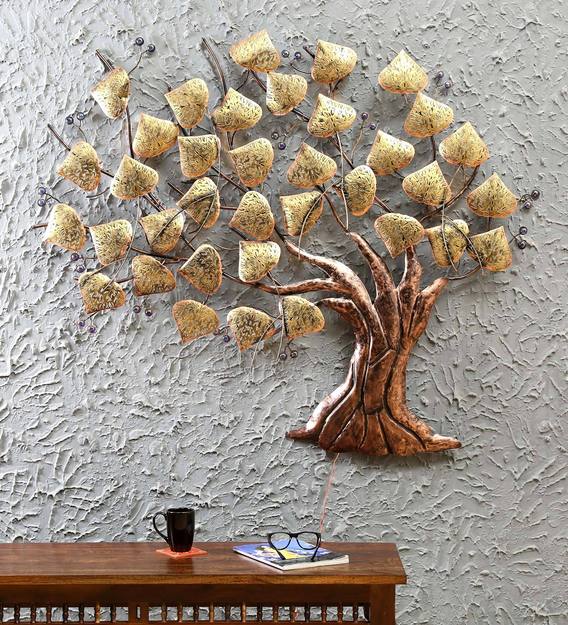 Buy Gold Metal Decorative With Led Wall Art by Awesome Online Floral