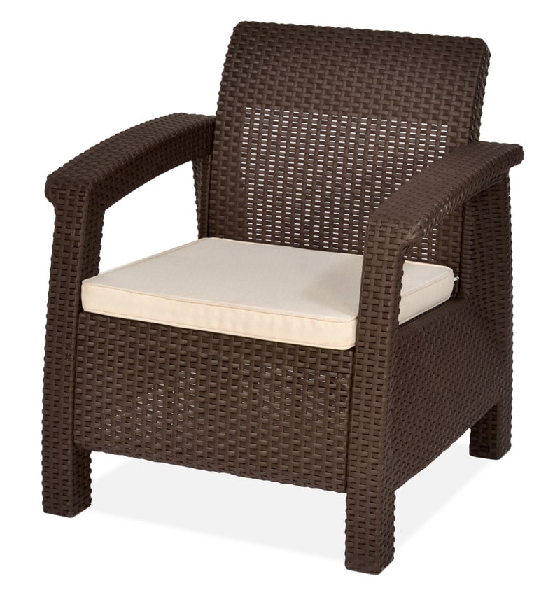 Buy Goa Patio Chair in Season Dark Brown with 2 Chair by Nilkamal ...