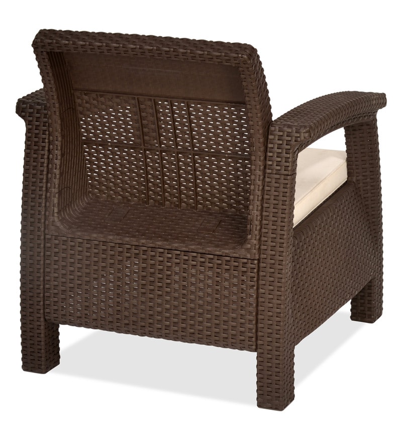 Buy Goa Patio Chair in Season Dark Brown with 2 Chair by Nilkamal