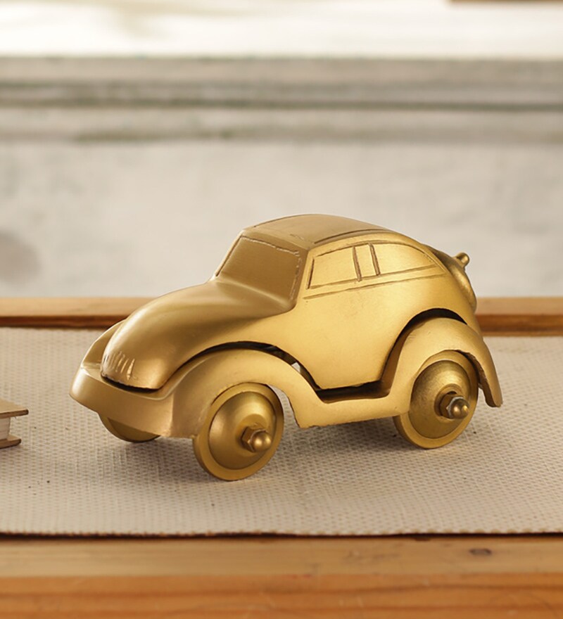 Buy Gold Antique Brass Car Miniature By Exim Decor Online Transport Showpieces Home Decor Pepperfry Product