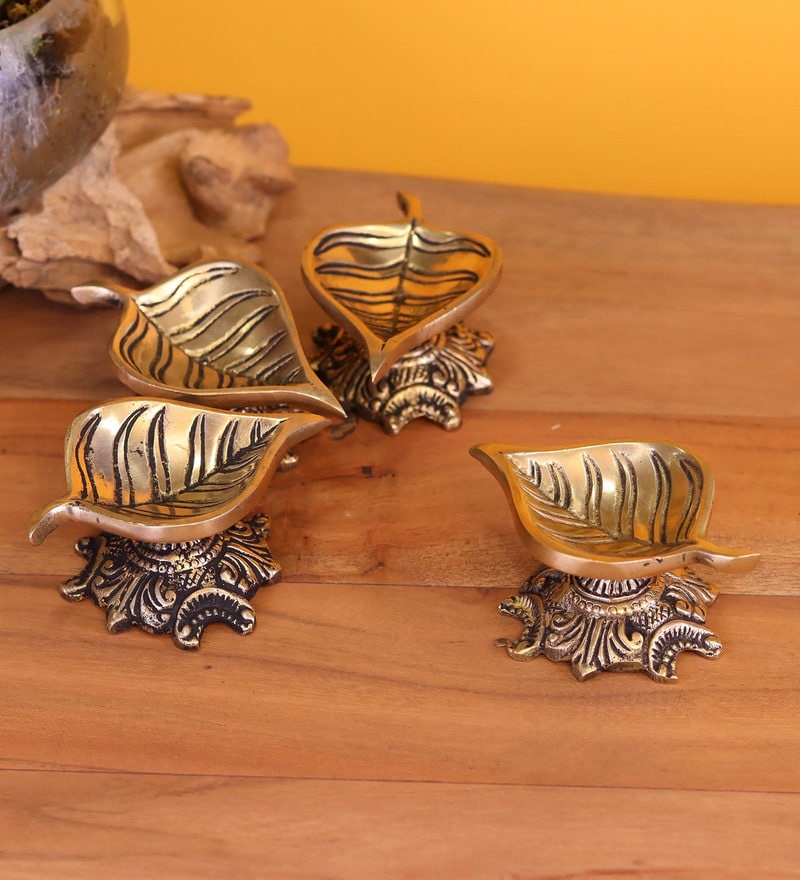 brass diya set