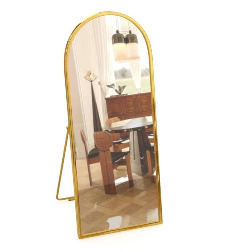 Buy Gold Full Length Arch Mirror with Stand by Casagold Online Full