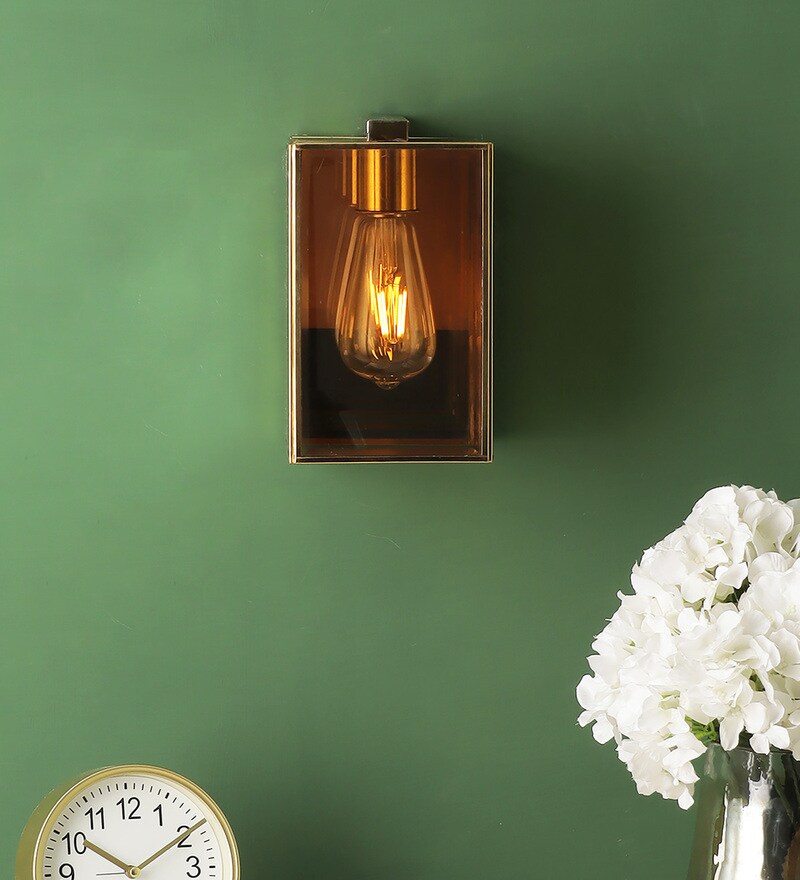 Buy Gold Glass Wall Sconces by Eliante by Jainsons Lights Online Contemporary Wall Sconces