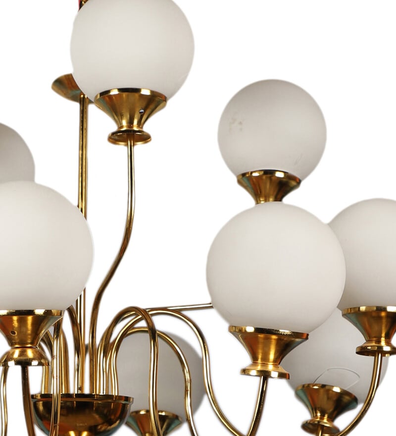 Buy Kiosk Gold Iron Globe Chandelier by Eliante by Jainsons Lights