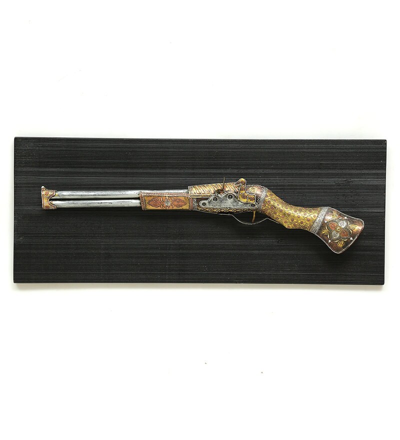 Buy Wrought Iron Abstract Wall Art In Gold By Malik Design Online