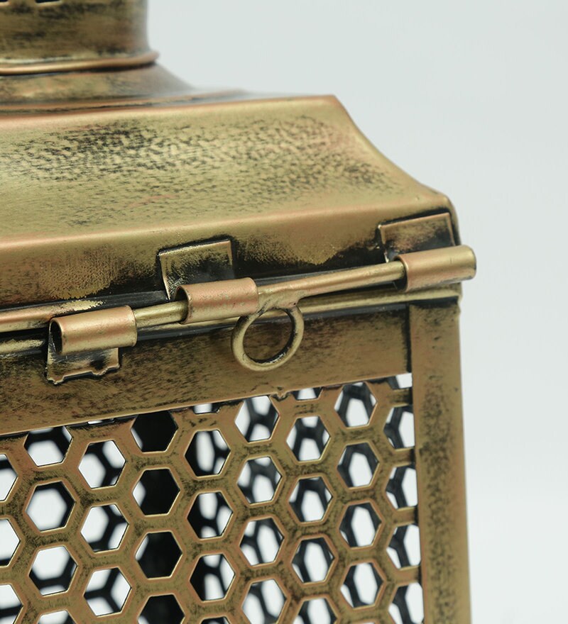 Buy Gold Iron Hanging Tea Light Holder By Decocraft Online Table Tea