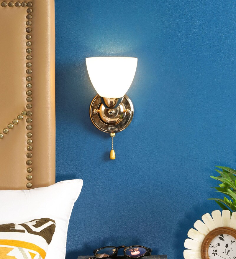 Buy Gold Metal and Glass Swillet Wall Light by Stello Online e2 e2 WTF Deals Reg