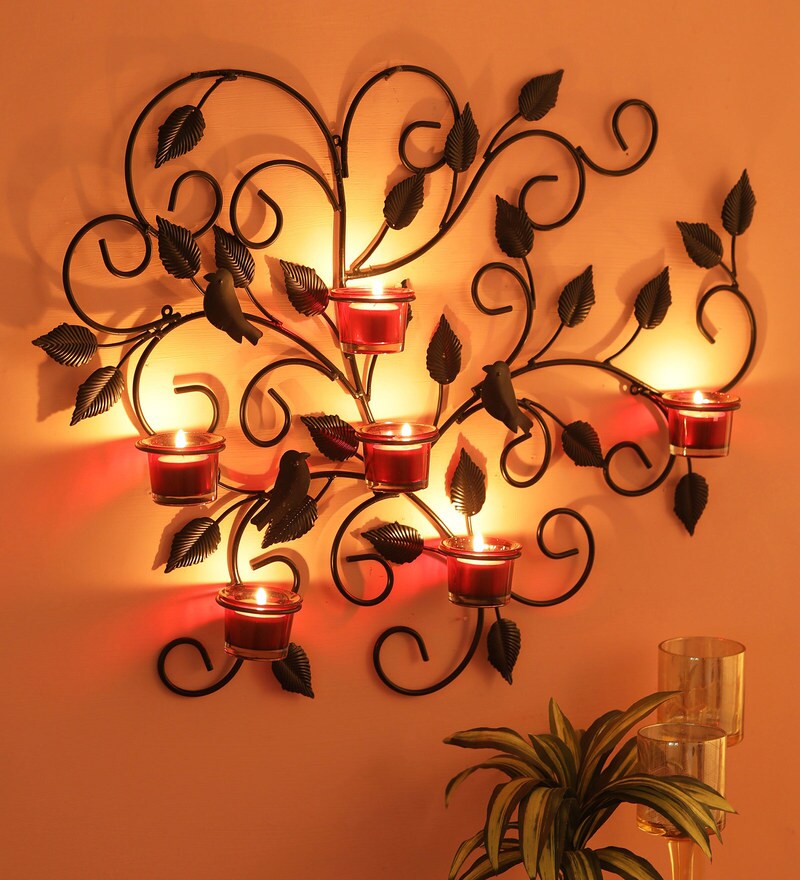 Buy Gold Metal Wall Candle Holder By Home Sparkle Online Wall Tea Light Holder Tea Light 4066