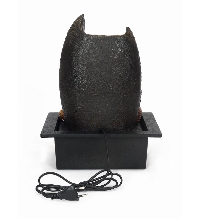 Buy Gold Polyresin Meditating Buddha Indoor Water Fountain by home